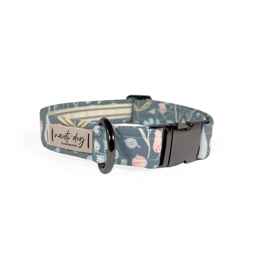 Juniper Sage Mod Fall Floral Buckle & Martingale Dog Collar - S002793B002925P000065V052