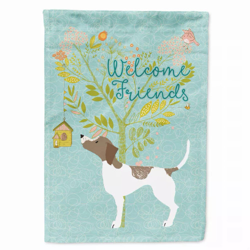 Welcome Friends/Dog Breed Themed Flag Canvas - BB7598CHF