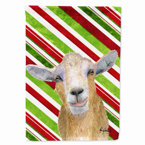 Goat Red Snowflakes Holiday Christmas  Flag Garden Size
