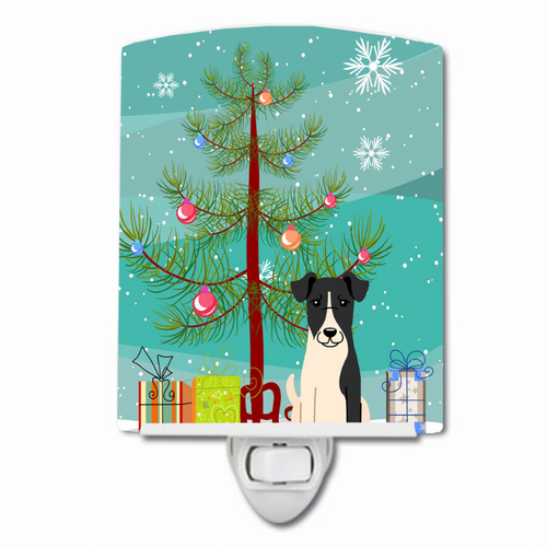 Christmas Tree and Dog Ceramic Night Light - S000213B001695P099760V000