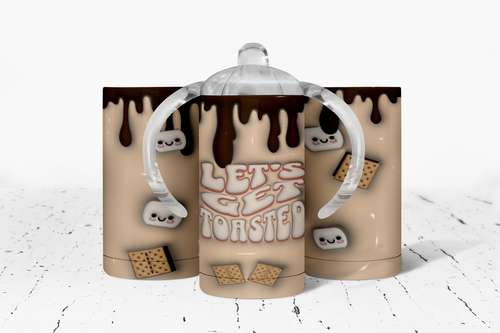 Let's Get Toasted  Insulated Kids Dual Lid Sippy Cup Tumbler