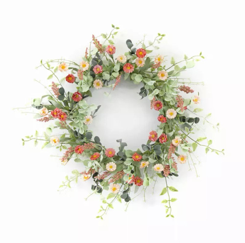 Mini Daisy Wreath 24"D EVA/Plastic