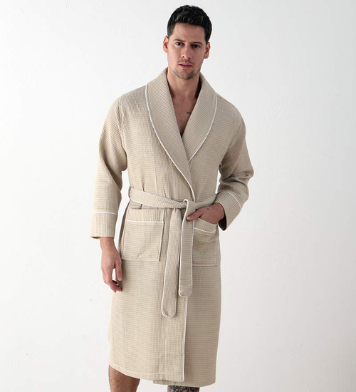 Men's Luxury Long Waffle Bathrobe - S002072B002472P000002V139 Men's Luxury Long Waffle Bathrobe - S002072B002472P000002V139