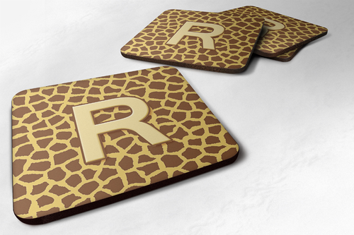 Letter Monogram - Foam Coaster Set of 4 - CJ1025-RFC