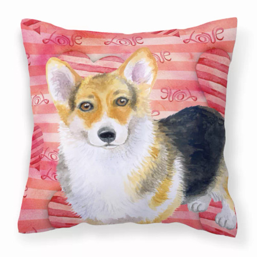 Dog With Love Stripes Fabric Decorative Pillow - S000213B001695P114202V000