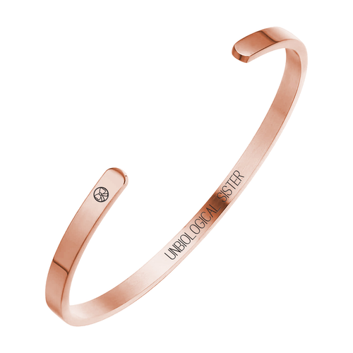 Pink Box Stack-able Inspirational Rose Gold Plated Cuff Bracelet - PinkBox3-7534