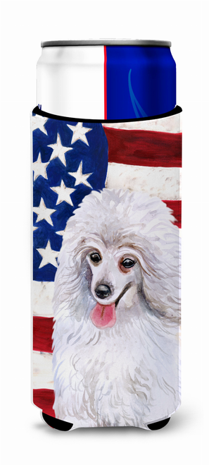 USA American Flag with Dog Ultra Hugger for slim cans - BB9683MUK