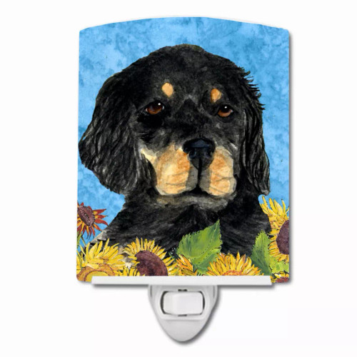 Dog in Summer Flowers Ceramic Night Light - S000213B001695P104663V000