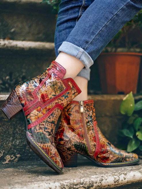 Soffia | Terracotta Warriors Vintage Genuine Leather Ankle Boot - S001273B001855P000099V006 Soffia | Terracotta Warriors Vintage Genuine Leather Ankle Boot - S001273B001855P000099V006