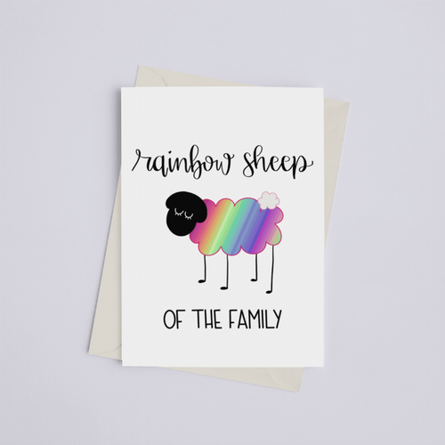 Rainbow Sheep of the Family - Greeting Card - 149901370
