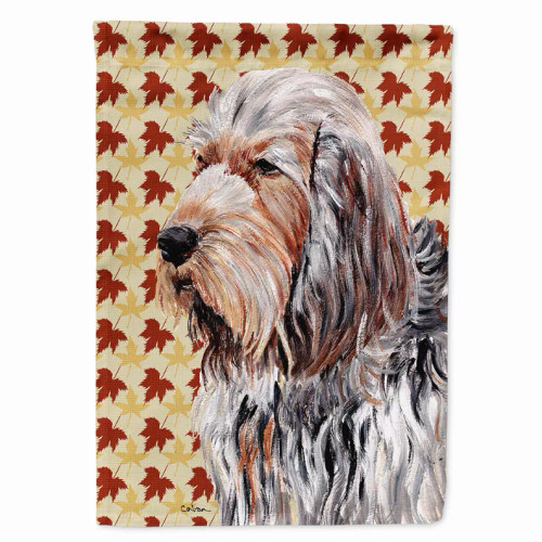 Fall Leaves with Dog Portrait Flag Garden Size - S000213B001695P038589V000