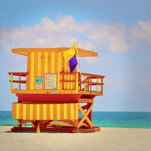 Lifeguard Station by Carlos Vargas, Canvas Art - C1081402-0240000-8CAAAMA