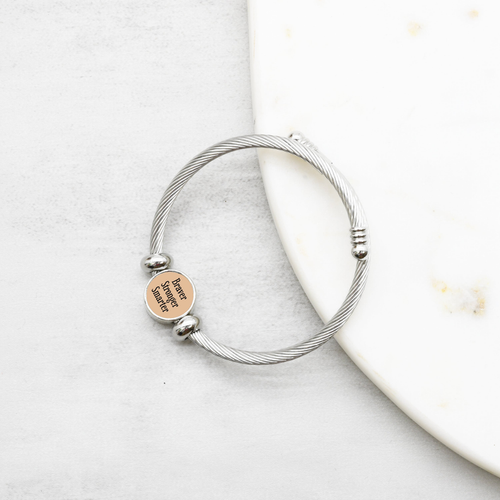 Interchangeable Reverisble Inspirational Bracelets - AVERSTRONGER-NUDE-SM