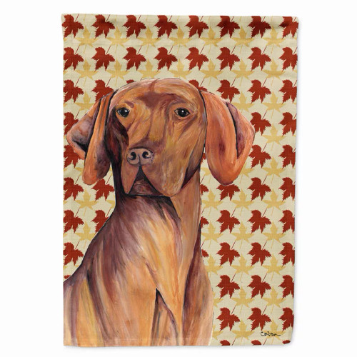 Fall Leaves with Dog Portrait Flag Garden Size - S000213B001695P120195V000