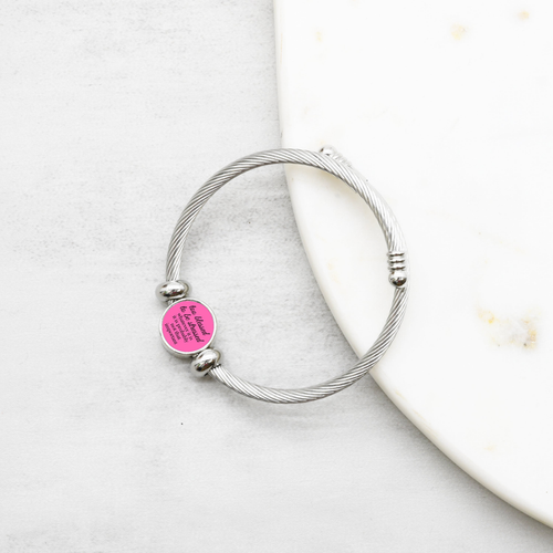Interchangeable Reverisble Inspirational Bracelets - ND-TOOBLESSED-PNK-SM
