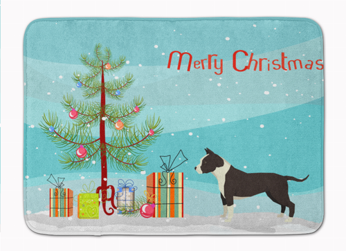 Christmas Tree Dog Art Machine Washable Memory Foam Mat - S000213B001695P001454V013