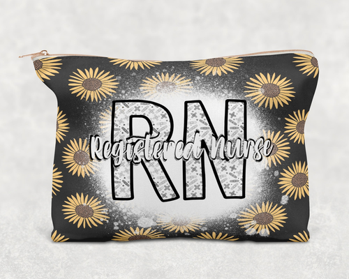 Sunflower Registered Nurse   Printed Canvas Zipper Bag