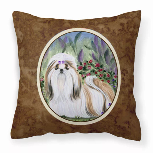Portrait Artwork with Dog Brown Fabric Decorative Pillow - S000213B001695P022674V000