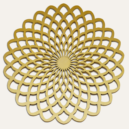 Gold Wooden Trivet Placemats for Dining Table