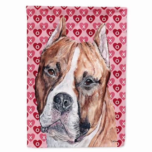 Hearts Love and Valentine's Day Dog Portrait Flag Garden Size - S000213B001695P038609V000