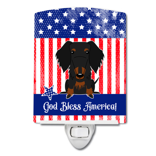 American Flag Design with Dog Ceramic Night Light - S000213B001695P099648V000