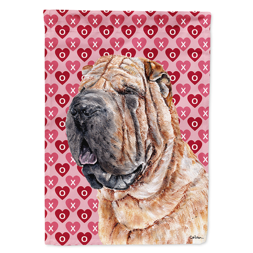 Hearts Love and Valentine's Day Dog Portrait Flag Garden Size - SC9695GF
