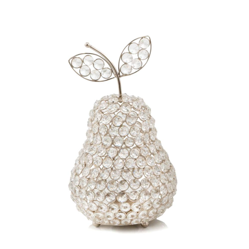Cristal Silver Pear Decorative Tabletop Object