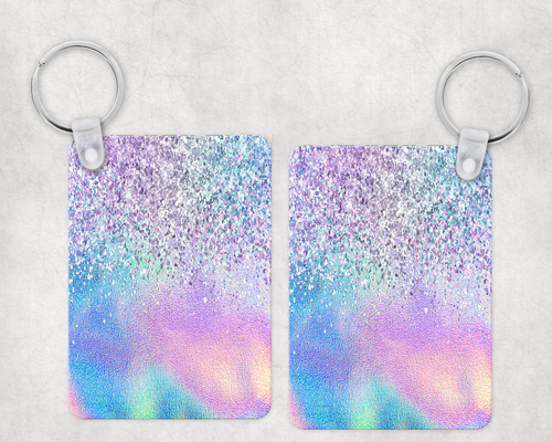 faux glitter Football Keychain