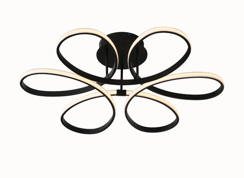 Velocity Black Semi Flush Ceiling fixture