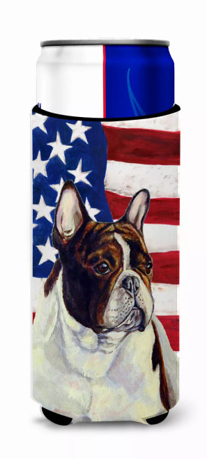 USA American Flag with Dog Ultra Hugger for slim cans - S000213B001695P034635V000