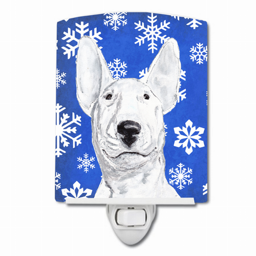Snowflakes Holiday Dog Art Ceramic Night Light - SC9604CNL
