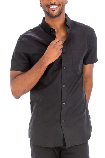 Signature Classic Single Pocket Button Down - M3514-BLK-3XL Signature Classic Single Pocket Button Down - M3514-BLK-3XL