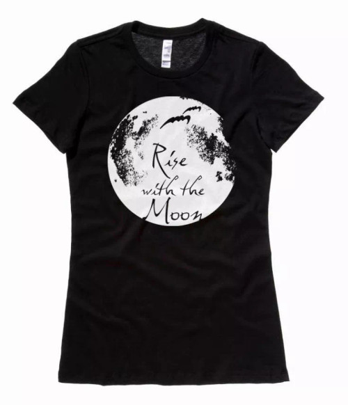 Rise With the Moon Women's T-shirt - 1898-6052BLA-M