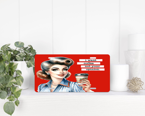 Vintage Housewife License Plate