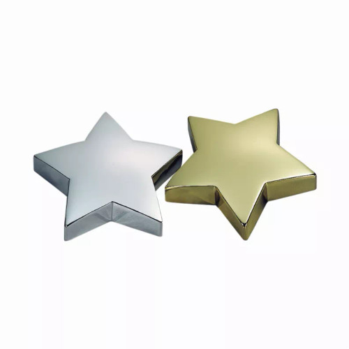 Star Paperweight, Nickel Plated 4.25" X 4.25"