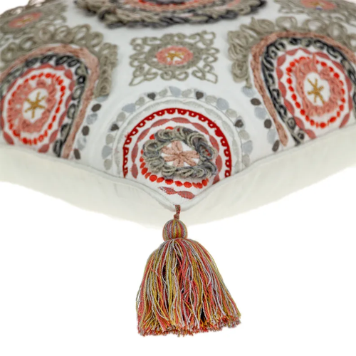 Parkland Collection Heather Transitional White Pillow Cover With Poly Insert