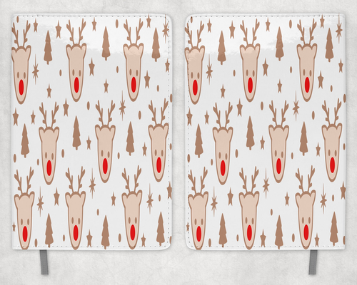 Reindeer Printed 8 Inch  A-5 Journal Reindeer Printed 8 Inch  A-5 Journal