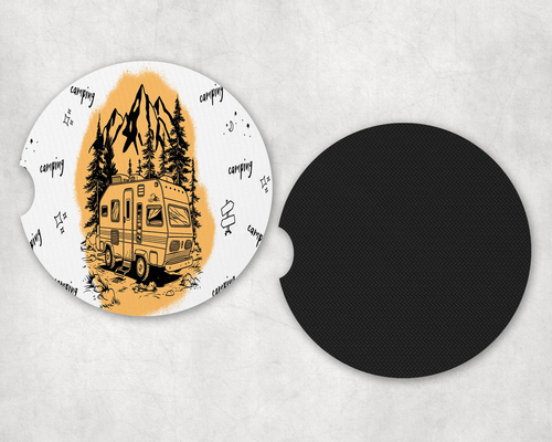 Camping Neoprene Car Coaster Set