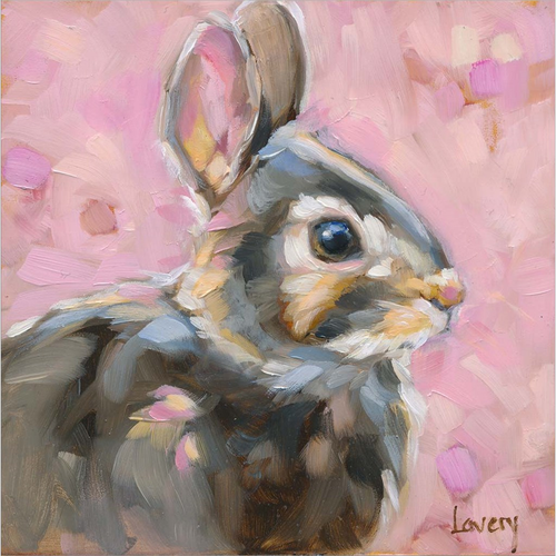 Pink Spring Bunny by Andrea Lavery, Canvas Art