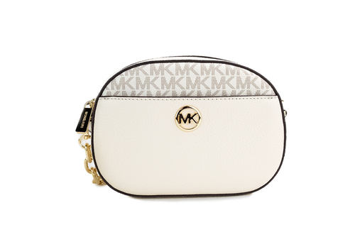 Michael Kors Jet Set Glam Light Cream Oval Crossbody