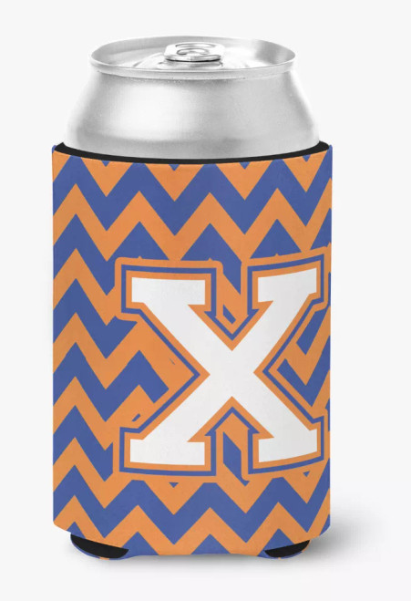 Monogram Letter Chevron Can or Bottle Hugger - CJ1060-XCC