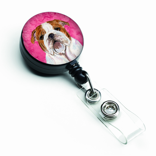 Dog Retractable Badge Reel - SS4760-PK-BR
