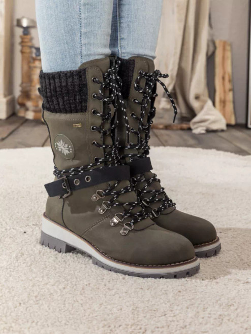 En Bloom | Ribbed-Cuff Buckle-Strap Boot - S001273B001855P000073V011 En Bloom | Ribbed-Cuff Buckle-Strap Boot - S001273B001855P000073V011