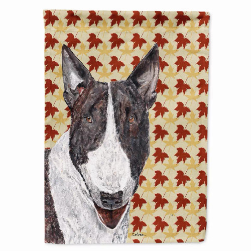 Fall Leaves with Dog Portrait Flag Garden Size - S000213B001695P037299V000
