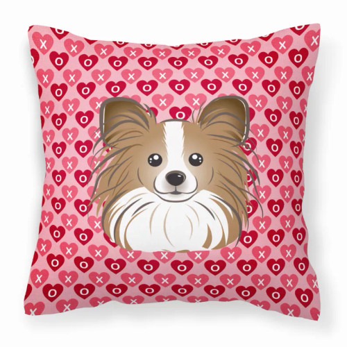 Dog With XOXO Hearts Fabric Decorative Pillow - S000213B001695P078499V000