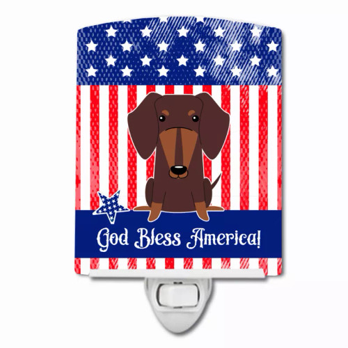 American Flag Design with Dog Ceramic Night Light - S000213B001695P099652V000