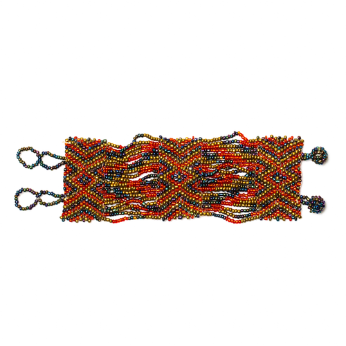 Beaded Aztec Wide Bracelet