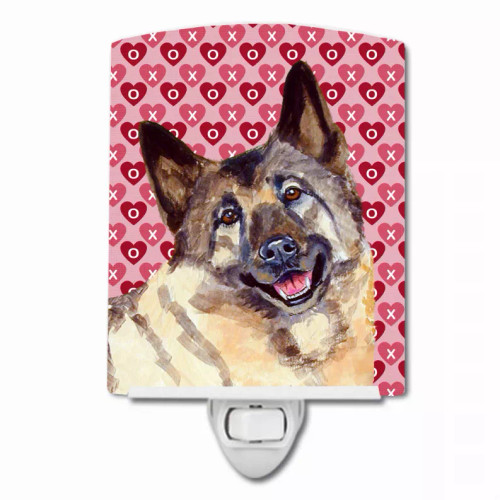 Hearts Love and Valentine's Day Dog Art Ceramic Night Light - S000213B001695P102657V000