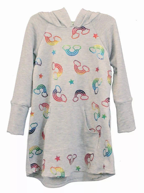 Rainbow Foil Hoodie Dress - S001831B002253P000448V004