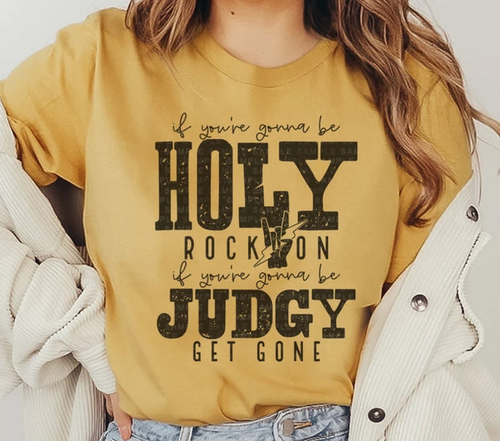 If your gonna be holy rock on graphic tee - S002194B002535P000204V035